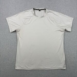 Public Rec‎ Shirt Mens 2XL Cream Crew Neck Performance Stretch Gym Workout Tee